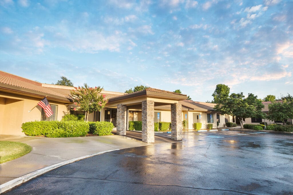 Copper Ridge entrance with handicap parking spots