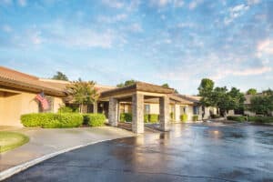 Copper Ridge entrance with handicap parking spots