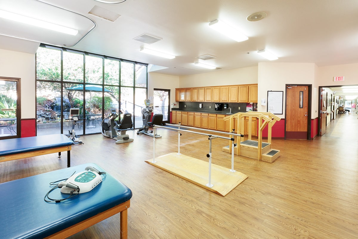 Spacious room for rehabilitation and exercise